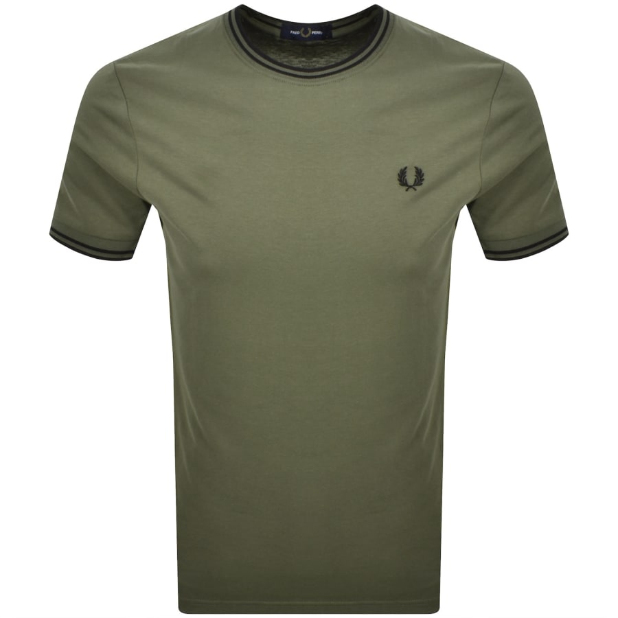 Image number 1 for Fred Perry Twin Tipped T Shirt Green