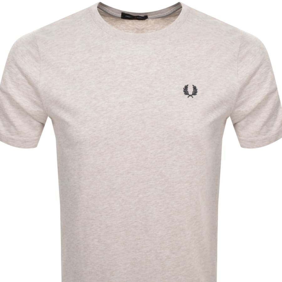 Image number 2 for Fred Perry Crew Neck T Shirt Beige