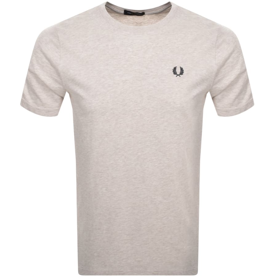 Image number 1 for Fred Perry Crew Neck T Shirt Beige