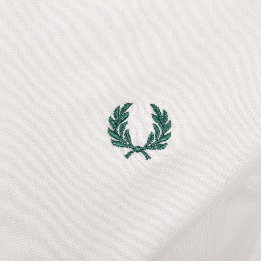 Image number 3 for Fred Perry Mesh Taped Polo Shirt White