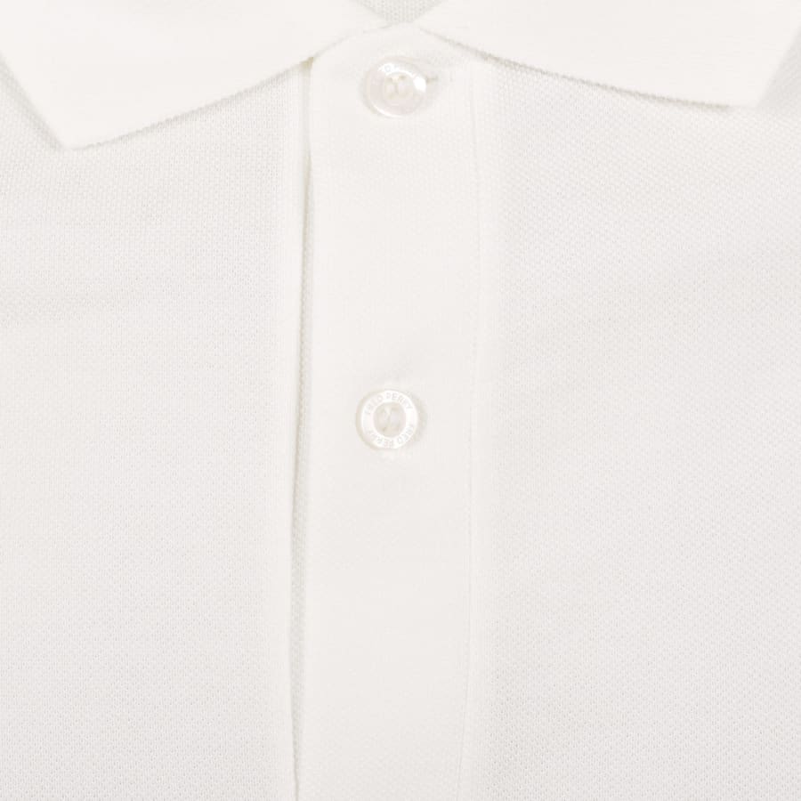 Image number 4 for Fred Perry Mesh Taped Polo Shirt White