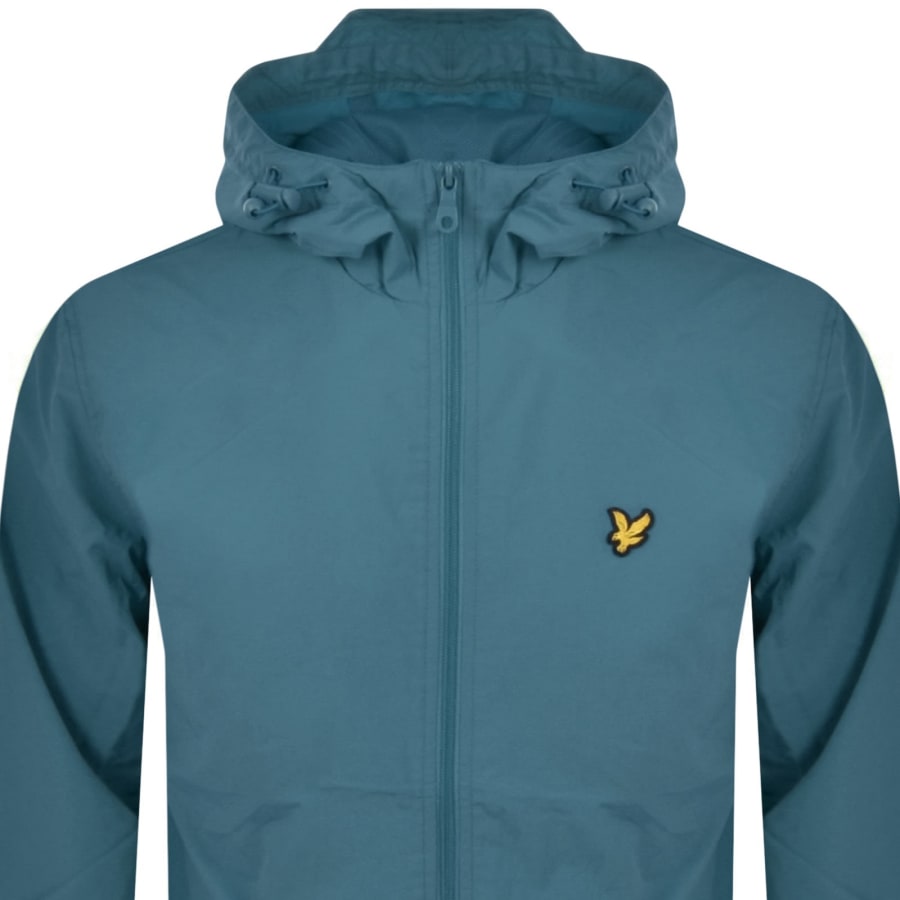 Image number 2 for Lyle And Scott Hooded Pocket Jacket Blue