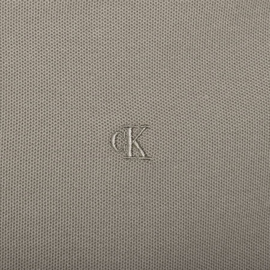 Image number 3 for Calvin Klein Pique Polo T Shirt Brown