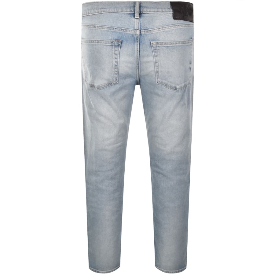 Image number 3 for Calvin Klein Slim Straight Jeans Blue