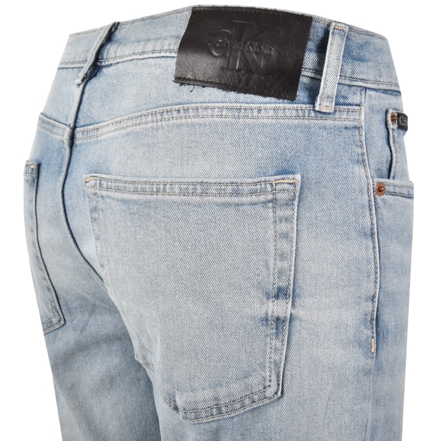 Image number 4 for Calvin Klein Slim Straight Jeans Blue