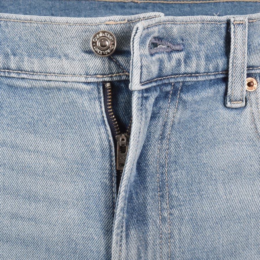 Image number 5 for Calvin Klein Slim Straight Jeans Blue