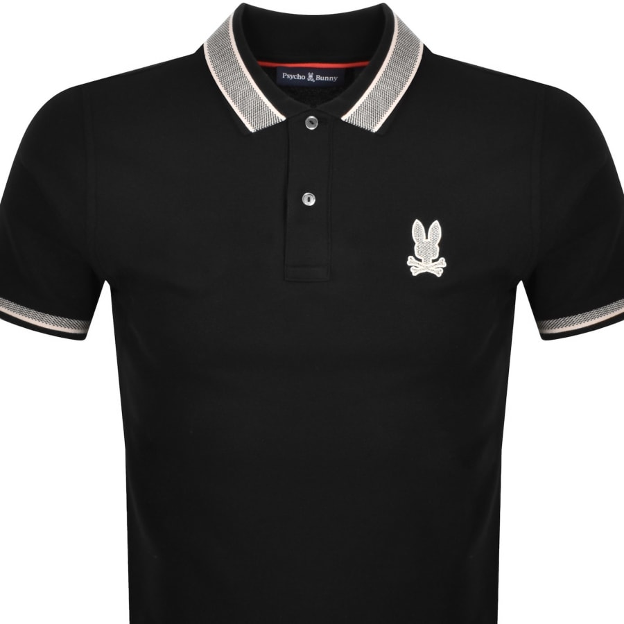 Image number 2 for Psycho Bunny Harlow Pique Polo T Shirt Black