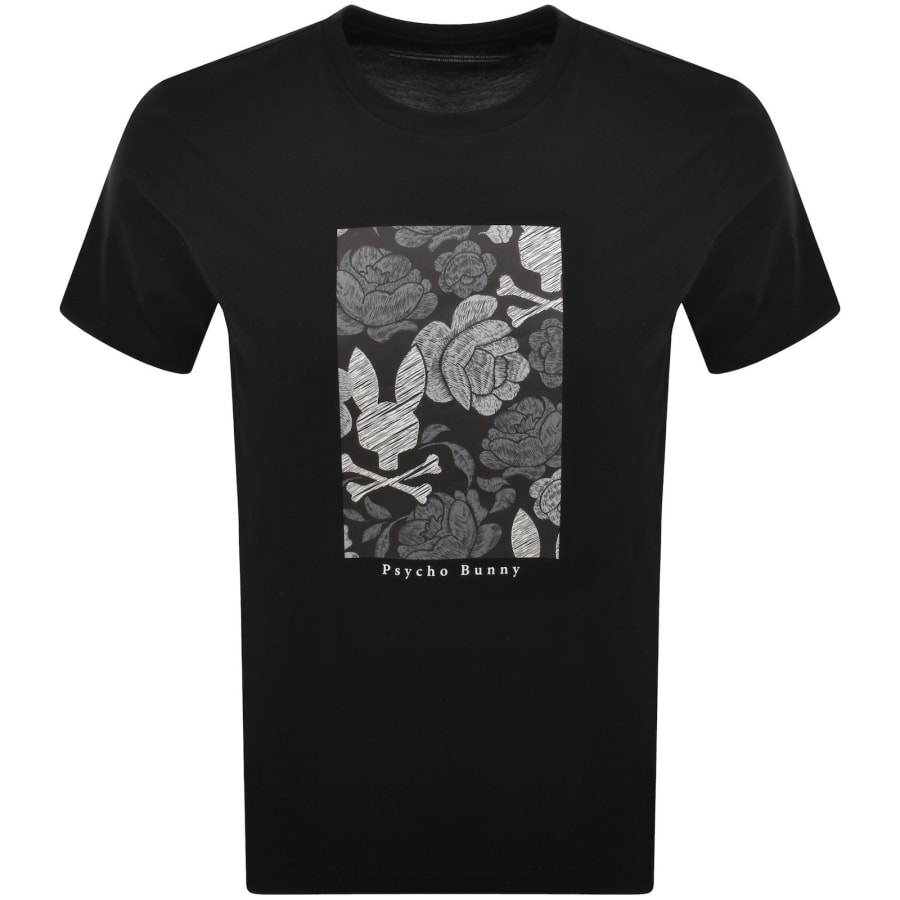 Image number 1 for Psycho Bunny Rowen Graphic T Shirt Black