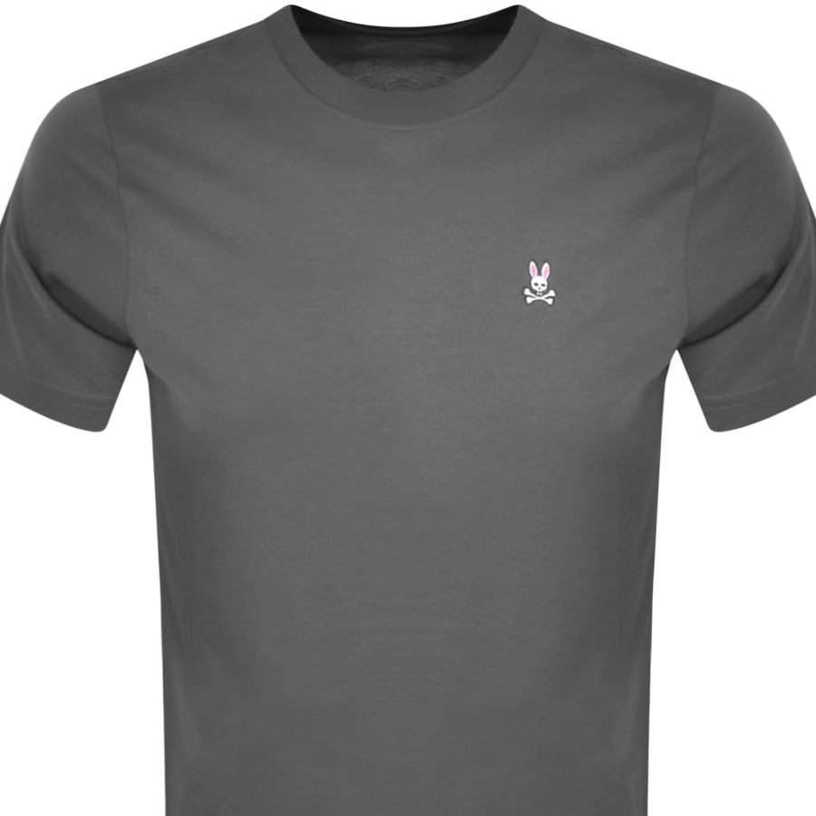 Image number 2 for Psycho Bunny Classic Crew Neck T Shirt Grey