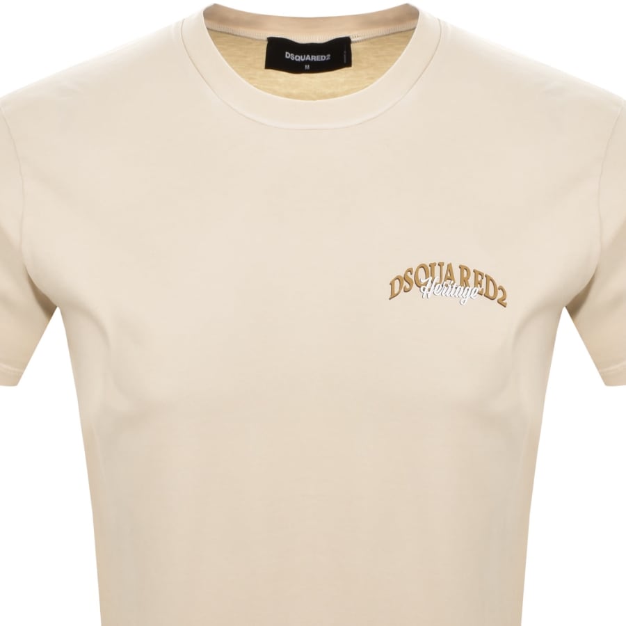 Image number 2 for DSQUARED2 Cool Fit Logo T Shirt Beige