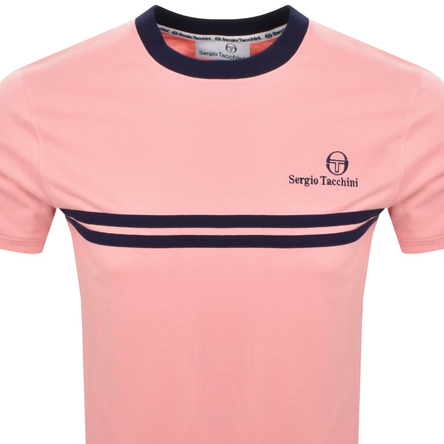 Image number 2 for Sergio Tacchini New Supermac T Shirt Pink