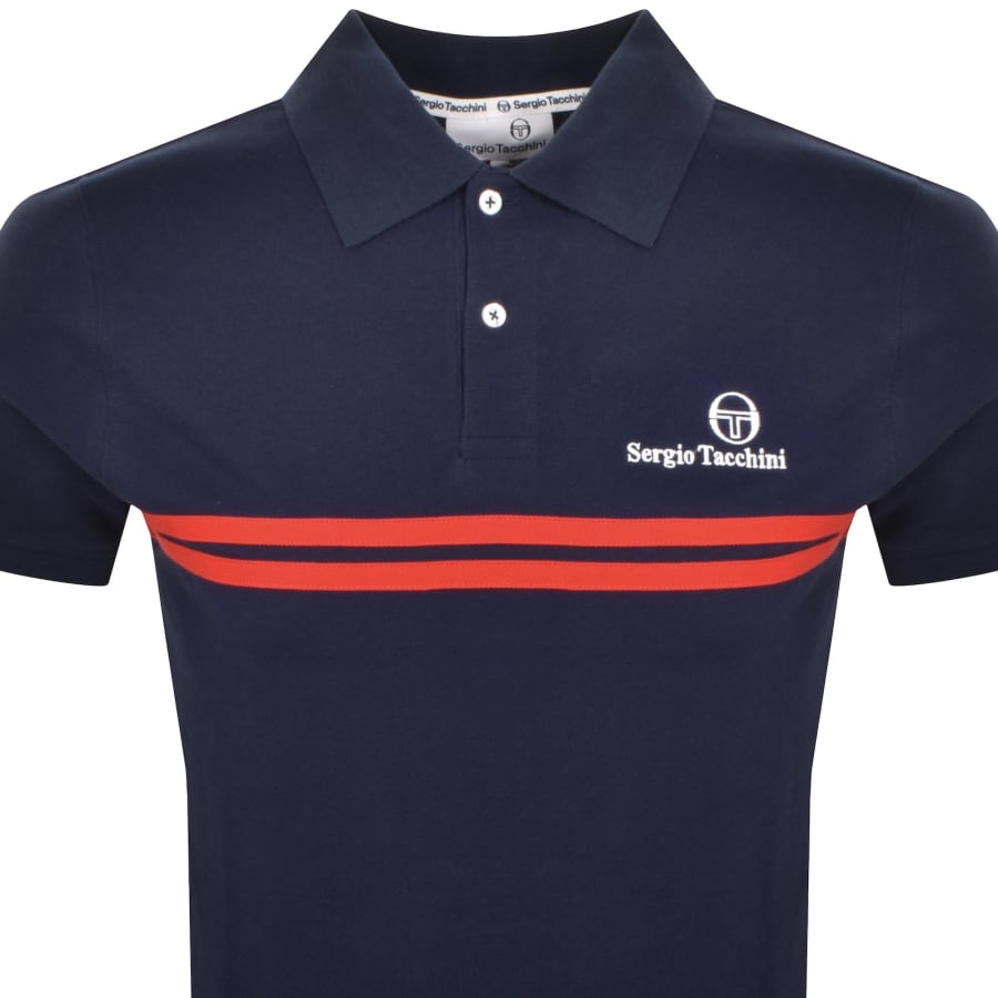 Image number 2 for Sergio Tacchini Supermac Polo T Shirt Navy