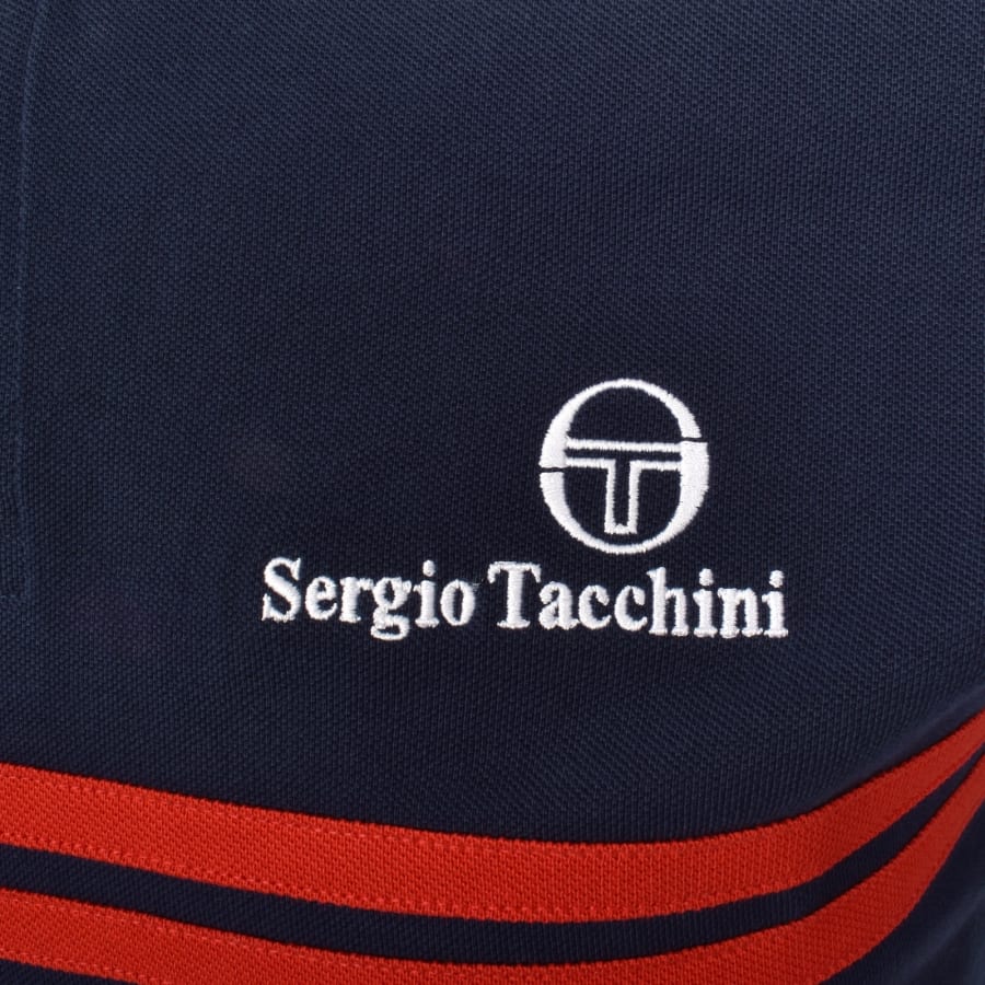 Image number 3 for Sergio Tacchini Supermac Polo T Shirt Navy