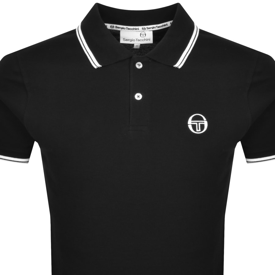 Image number 2 for Sergio Tacchini Sergio 020 Polo T Shirt Black
