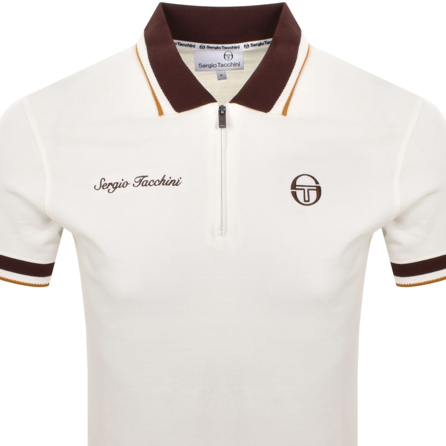 Image number 2 for Sergio Tacchini Nanto QZ Polo Off White