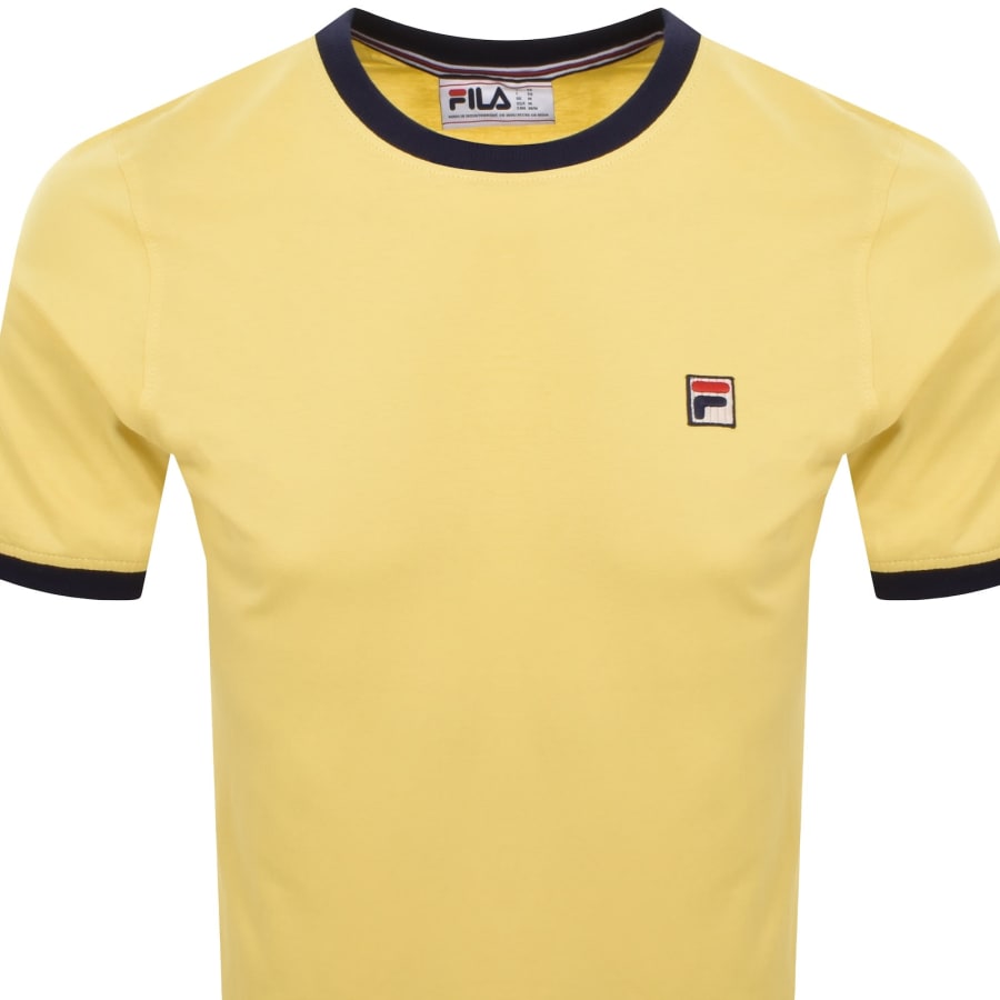 Image number 2 for Fila Vintage Marconi T Shirt Yellow