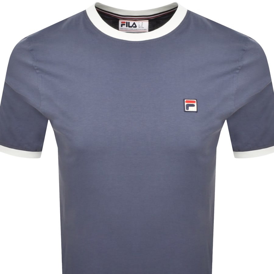 Image number 2 for Fila Vintage Marconi T Shirt Blue