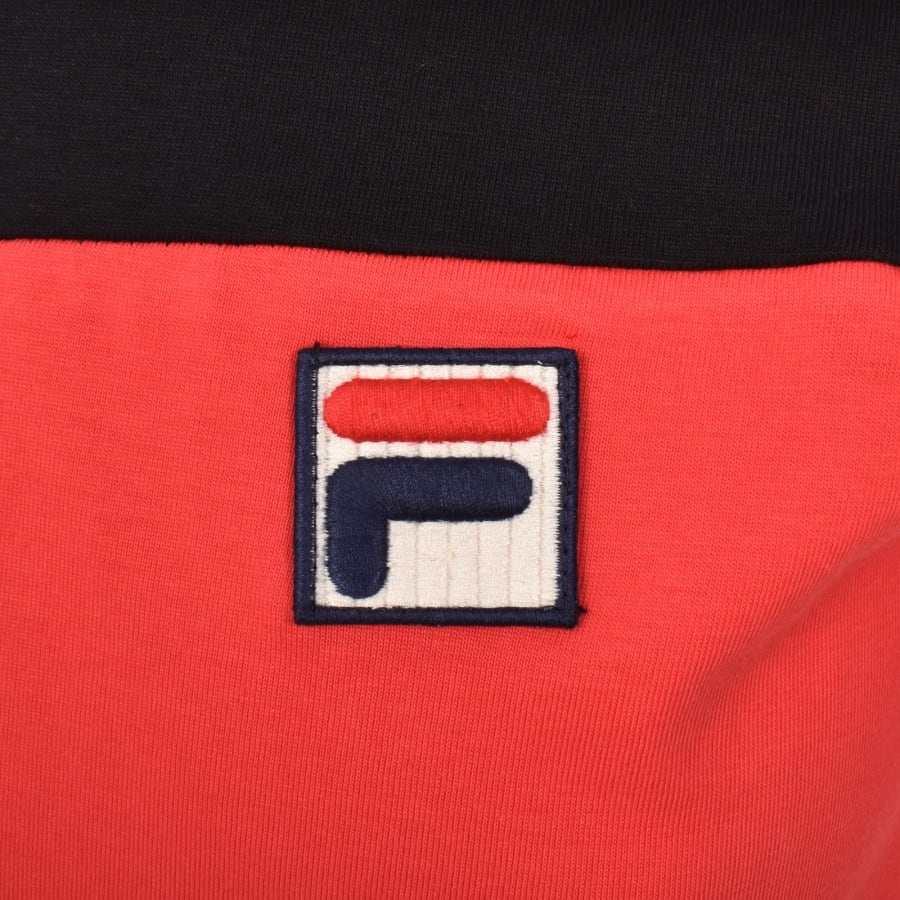 Image number 3 for Fila Vintage Aiden Colour Block T Shirt Red