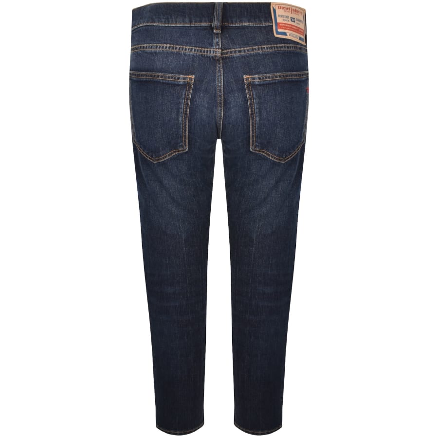 Image number 3 for Diesel D Strukt Slim Fit Dark Wash Jeans Blue