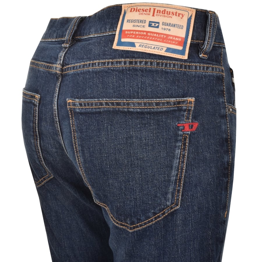 Image number 4 for Diesel D Strukt Slim Fit Dark Wash Jeans Blue