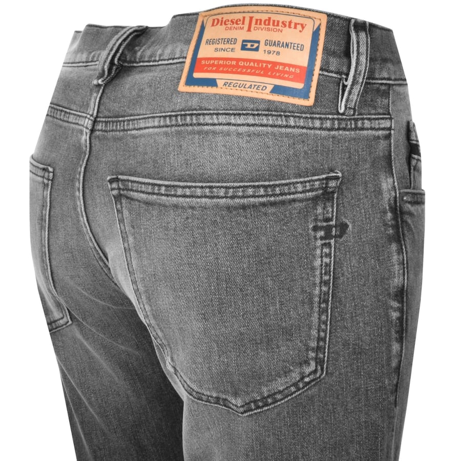 Image number 4 for Diesel D Strukt Slim Fit Light Wash Jeans Grey