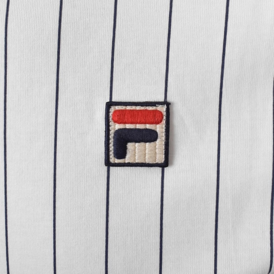 Image number 3 for Fila Vintage Classic Stripe Polo T Shirt White
