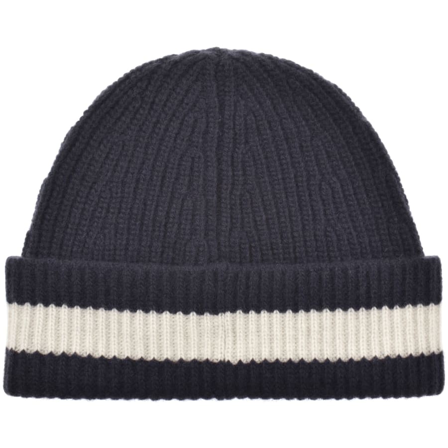 Image number 2 for Lacoste Knitted Beanie Navy