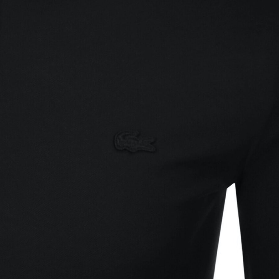 Image number 3 for Lacoste Long Sleeved Polo T Shirt Black