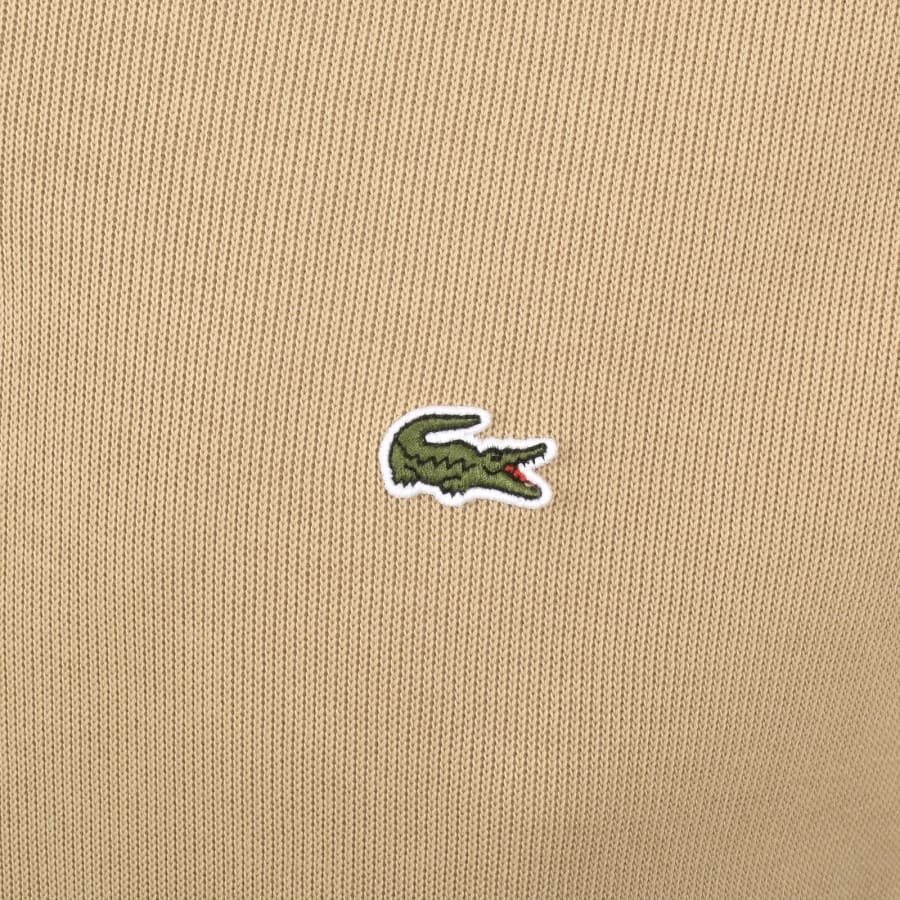 Image number 3 for Lacoste Quarter Zip Knit Sweatshirt Beige
