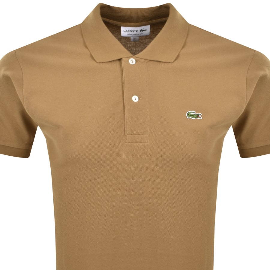 Image number 2 for Lacoste Short Sleeved Polo T Shirt Tan