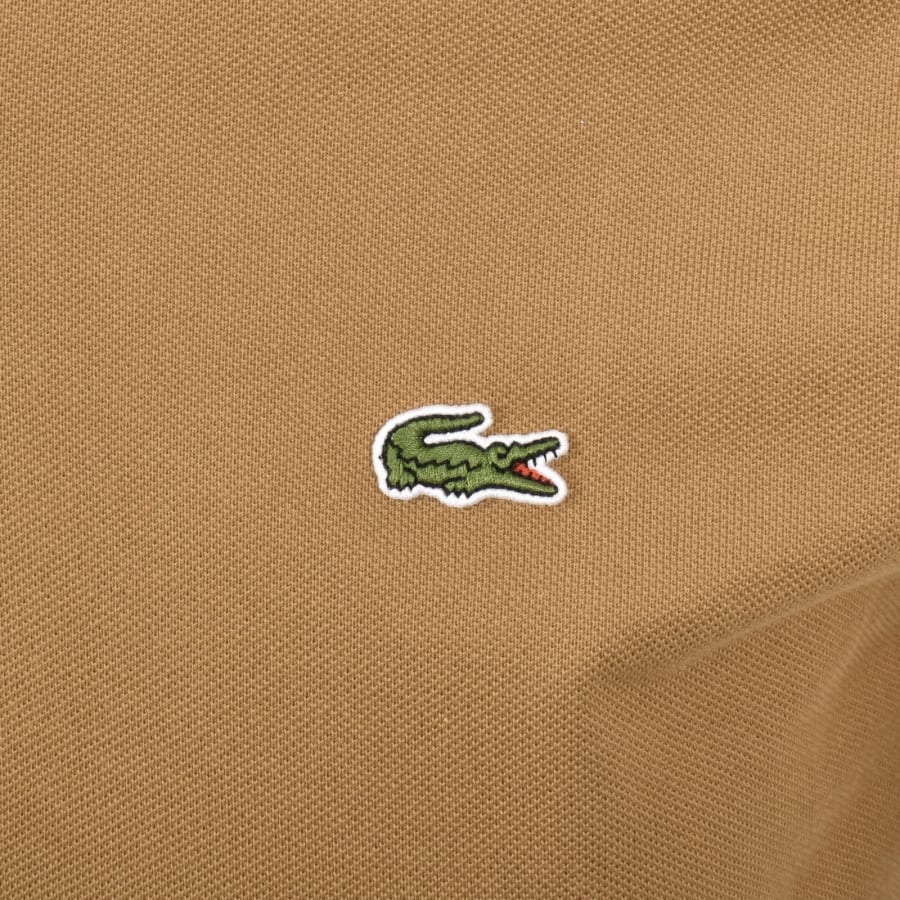 Image number 3 for Lacoste Short Sleeved Polo T Shirt Tan