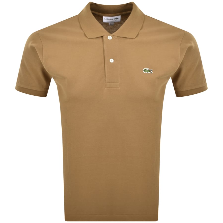 Image number 1 for Lacoste Short Sleeved Polo T Shirt Tan