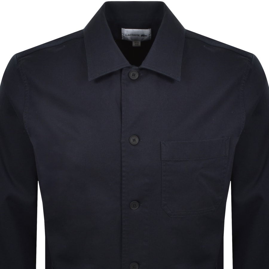 Image number 2 for Lacoste Woven Overshirt Navy