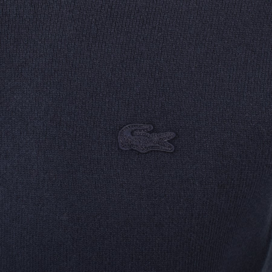 Image number 3 for Lacoste Full Zip Knit Jumper Navy