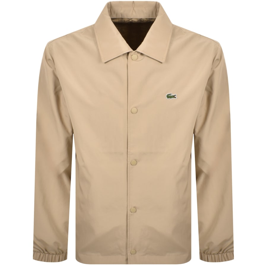 Image number 2 for Lacoste Reversible Logo Jacket Beige