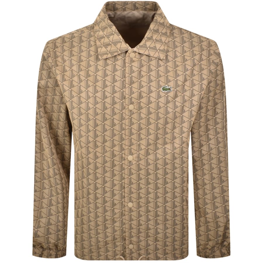 Image number 3 for Lacoste Reversible Logo Jacket Beige