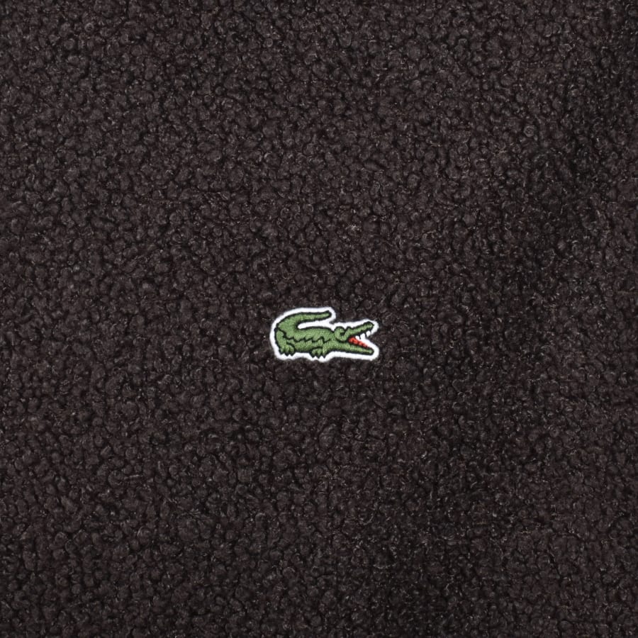 Image number 3 for Lacoste Quarter Zip Knit Fleece Brown