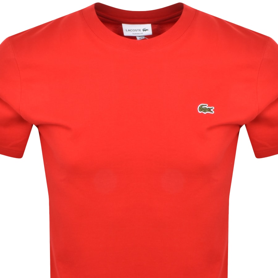 Image number 2 for Lacoste Crew Neck T Shirt Red