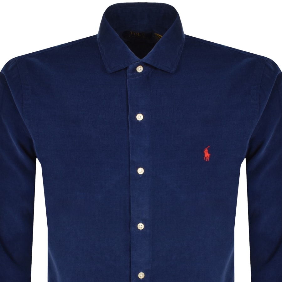 Image number 2 for Ralph Lauren Corduroy Shirt Blue