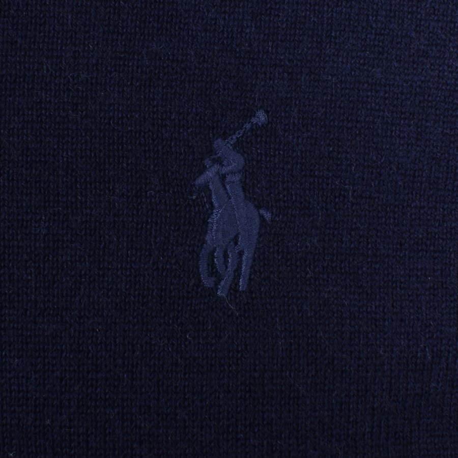 Image number 3 for Ralph Lauren Polo Knitted Wool Jumper Navy