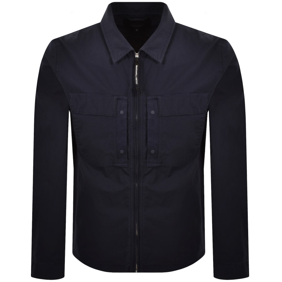 Image number 2 for Marshall Artist Stratton Overshirt Navy