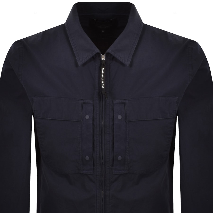 Image number 3 for Marshall Artist Stratton Overshirt Navy