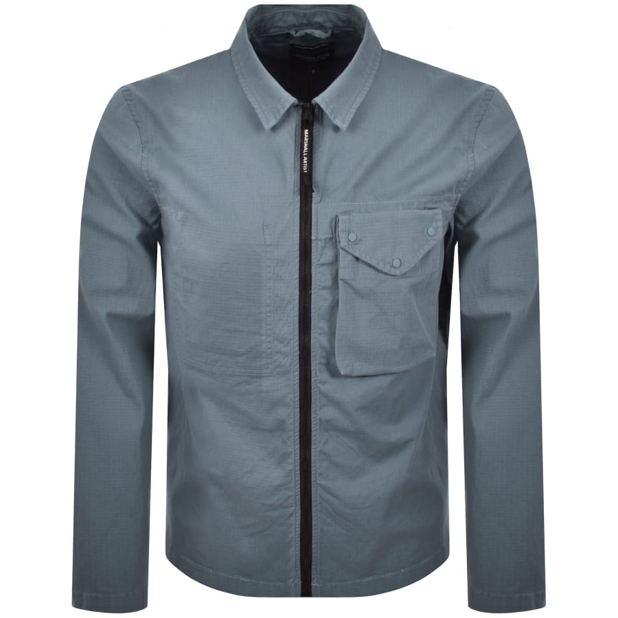 Image number 2 for Marshall Artist Vena Overshirt Blue