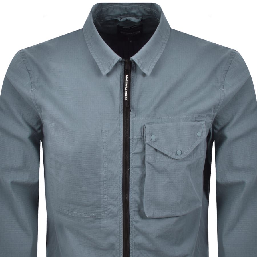 Image number 3 for Marshall Artist Vena Overshirt Blue