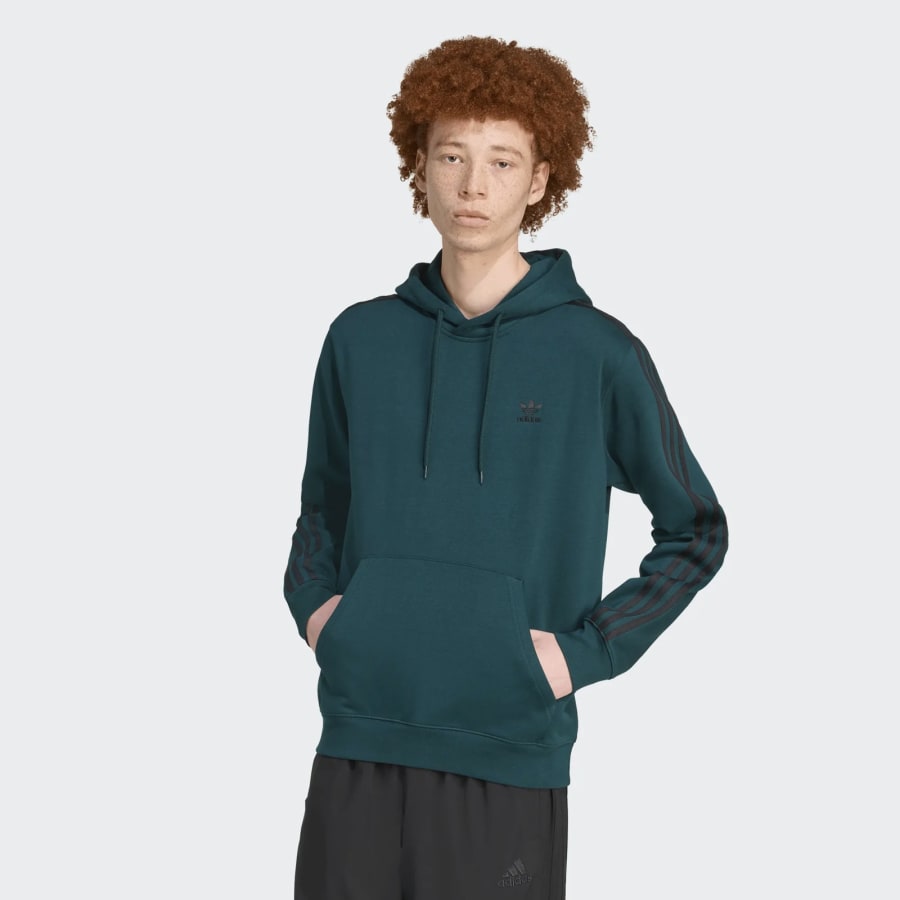 Image number 5 for adidas Originals 3 Stripes Hoodie Green