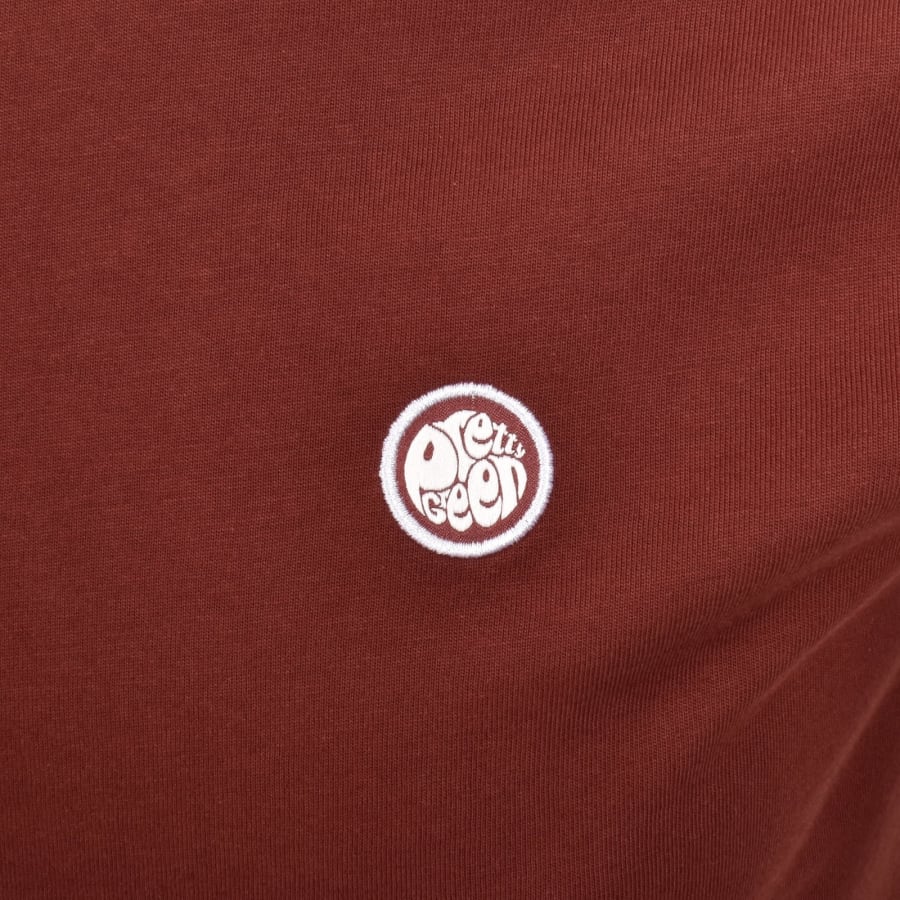 Image number 3 for Pretty Green Mitchell Crew Neck T Shirt Burgundy