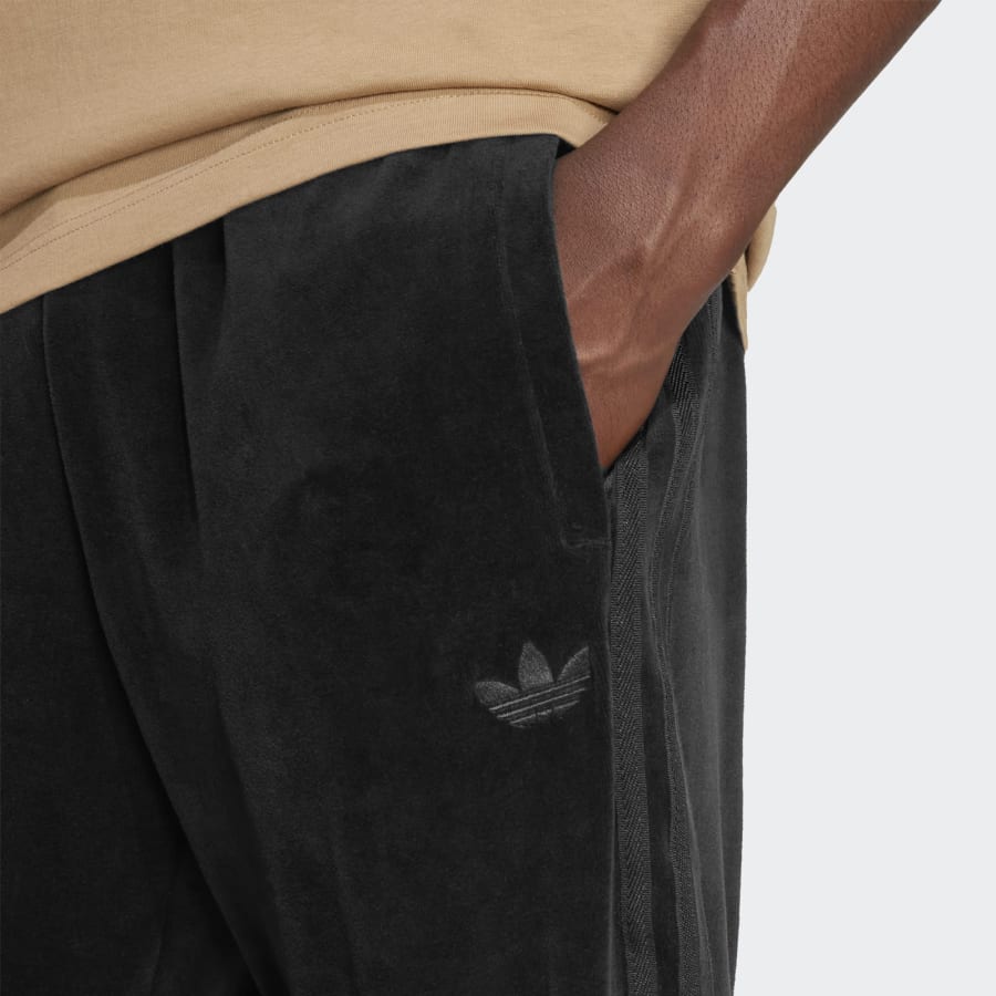 Image number 5 for Adidas Originals Velour Jogging Bottoms Black