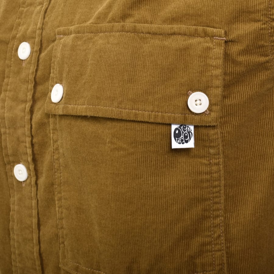 Image number 3 for Pretty Green Campbell Corduroy Shirt Brown
