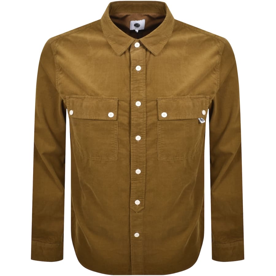 Image number 1 for Pretty Green Campbell Corduroy Shirt Brown
