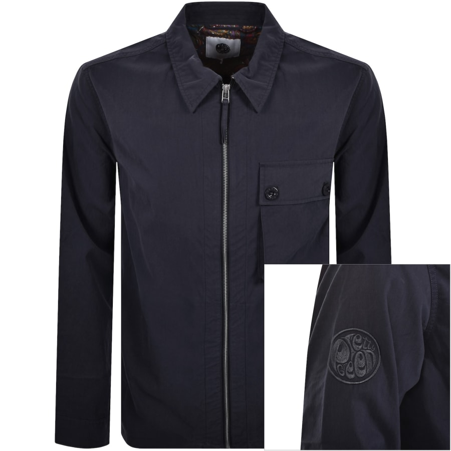 Image number 1 for Pretty Green Feltham Overshirt Navy